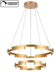 Zlatý designový lustr Redo 01-3178 CASTLE/ průměr 60 cm/ LED 60W