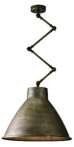 Il Fanale 269.04.OF Loft, industriální závěsné svítidlo z mosazi a železa s klouby, 1x15W E27, prům. 57cm