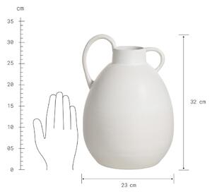 LENA Váza s rukojetí 32 cm - bílá