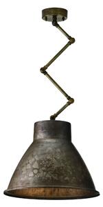 Il Fanale 269.03.OF Loft, industriální závěsné svítidlo z mosazi a železa s klouby, 1x15W E27, prům. 42cm