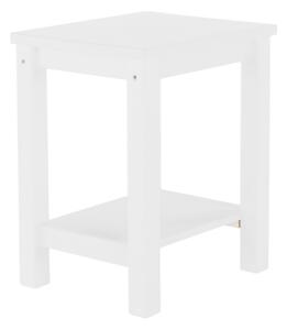 TEMPO Noční stolek, masív / bílá, FOSIL