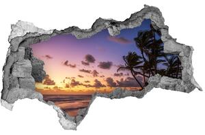 Nálepka fototapeta 3D výhled Západ slunce na pláži nd-b-82653610