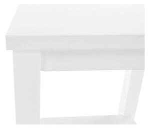 TEMPO Noční stolek, masív / bílá, FOSIL