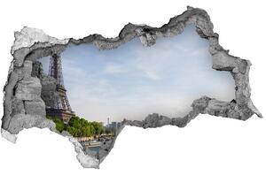 Fototapeta díra na zeď 3D Eiffelova věž Paříž nd-b-85055031