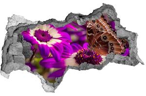 Samolepící díra na stěnu Motýl na květině nd-b-84885251