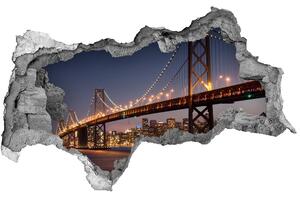Fototapeta díra na zeď 3D Most San Francisco nd-b-84925741