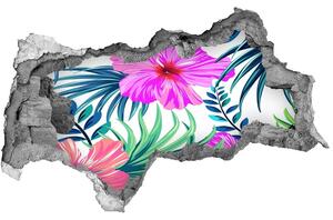 3D díra na zeď Hawajské květiny nd-b-85241355