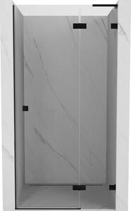 Mexen, Mexen Lunar L výklopné pravé sprchové dveře 70 cm, transparentní, černé - 834L-070-000-70-00-P