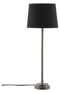 PR Home Stolní lampa Kent, černá/mosaz, kónické stínidlo