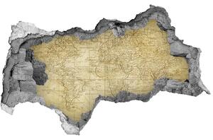 Samolepící díra na stěnu Stará mapa světa nd-k-85725427