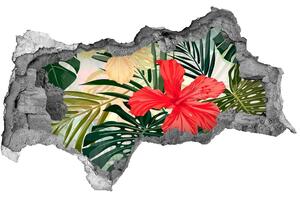 3D díra na zeď Hawajské květiny nd-b-85640052