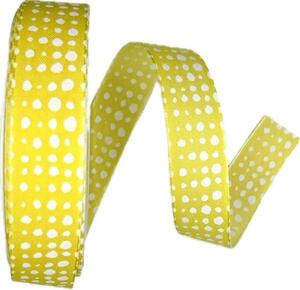 Jarní stuha YELLOW DOTS bavlněná A 25mm x 20m (6,-Kč/m)