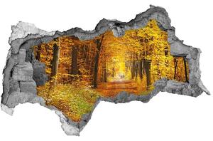Nálepka fototapeta 3D výhled Podzim les nd-b-86844242