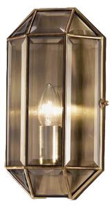 Il Fanale 402.00.80 Rilegato, vitrážové nástěnné svítidlo, fazetové sklo/pálená mosaz, 1x E14 max 10W, výška 30cm