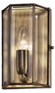 Il Fanale 413.00.80 Rilegato, vitrážové nástěnné svítidlo, fazetové sklo/pálená mosaz, 1x E14 max 10W, výška 21cm