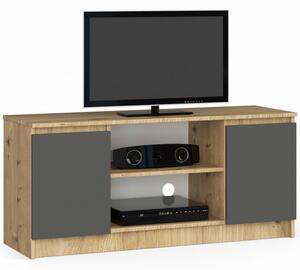 Stolek pod TV RTV 120 2D 1P dub artisan / šedý