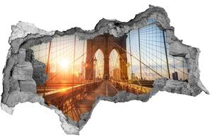 Fototapeta díra na zeď 3D Brooklynský most nd-b-87335557