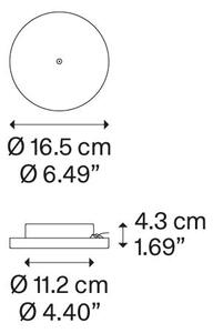 Lodes R10L04 2000 Radial černá kulatá rozeta s bočním vývodem, pro 1 - 4 svítidla, průměr 16,5cm