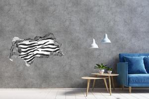 Fotoobraz díra na stěnu nálepka Zebra pozadí nd-b-87477290