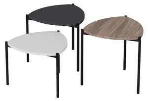 Přístavný stolek LENNY bílá/antracitová/ořech
