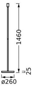 Stojací lampa LEDVANDE Decor Stick E27, výška 146 cm, tmavě šedá