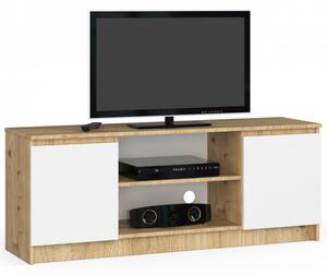 Stolek pod TV RTV 140 2D 1P dub artisan / bílý