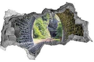 Fototapeta díra na zeď 3D Železniční tunel nd-b-89174539