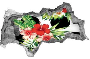 3D díra na zeď Hawajské květiny nd-b-90696840