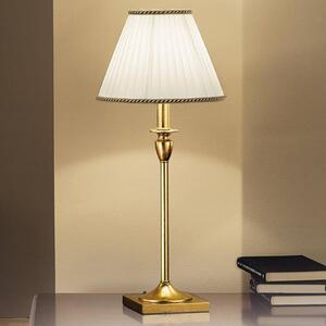ORION Stolní lampa Donata Ø 25,4 cm, Krémová / jantar, Obývací pokoj / jídelna, Plast, Starožitný