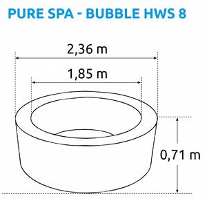 INTEX Mobilní vířivka Pure Spa - Bubble HWS 8 (1 340L)