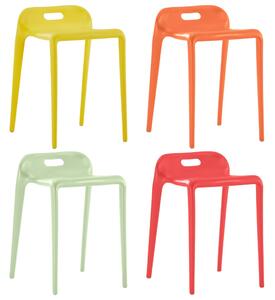 Stohovatelné stoličky 4 ks různobarevné plast