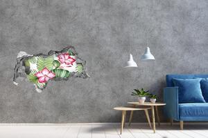 3D díra na zeď Tropické květiny nd-b-91379630