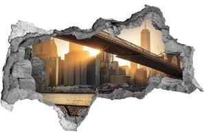 Fototapeta díra na zeď 3D Brooklynský most nd-b-91387944