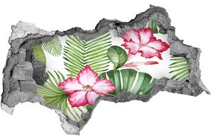 3D díra na zeď Tropické květiny nd-b-91379630
