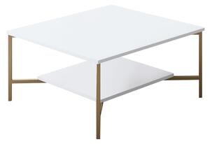 Konferenční stolek GOLD LINE bílá/zlatá
