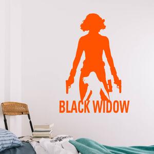 Živá Zeď Samolepka Black Widow silueta Barva: černá