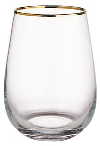 TOUCH OF GOLD Sklenice se zlatým okrajem 590 ml