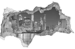 Díra 3D foto tapeta nálepka Manhattan noc nd-b-94054059