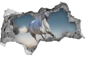 Fototapeta díra na zeď Bílý kůň ve cvalu nd-b-95257889