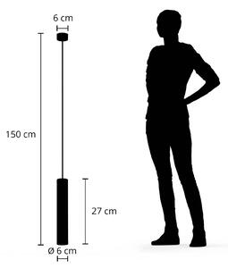 Arcchio Ejona závěsné světlo, výška 27 cm, černá