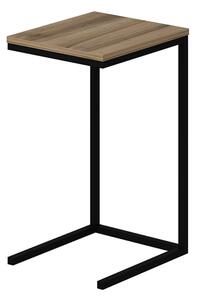Přístavný stolek DAVIN ořech/černá