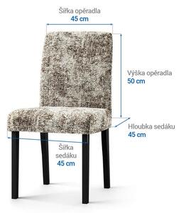 Bielastické potahy MARMO béžové židle s opěradlem 2 ks (45 x 45 x 50 cm)