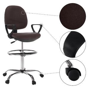 Vyvýšená pracovní židle, hnědá / černá, TAMBER