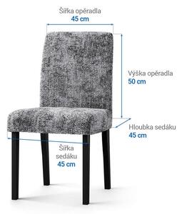 Bielastické potahy MARMO šedé židle s opěradlem 2 ks (45 x 45 x 50 cm)