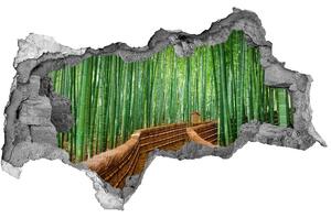Díra 3D fototapeta na stěnu nálepka Bambusový les nd-b-97156437