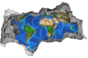 Díra 3D fototapeta nálepka Mapa světa nd-k-97580792