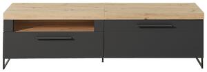 KOMODA POD TELEVIZI, barvy grafitu, barvy dubu, 192/55/44 cm Livetastic, Online Only