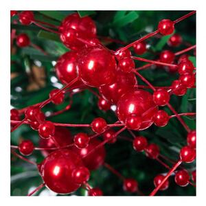 SPRINGOS Vánoční řetěz Girlanda s malými perlami 5 m červený