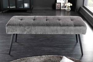 Designová lavice Bailey 100 cm tmavě šedý manšestr - II. třída