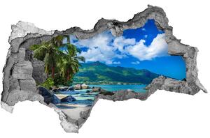 Díra 3D foto tapeta Seychely pláž nd-b-98176668